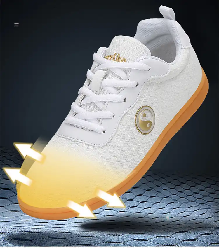 Side profile showing flexible outsole grip pattern and lightweight polyester upper material.