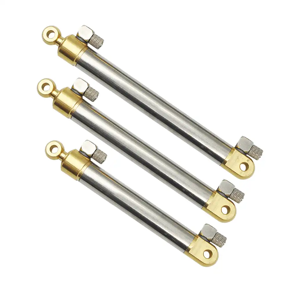 RC hydraulic cylinder component dimensions showing 16mm outer diameter and 12mm inner diameter.