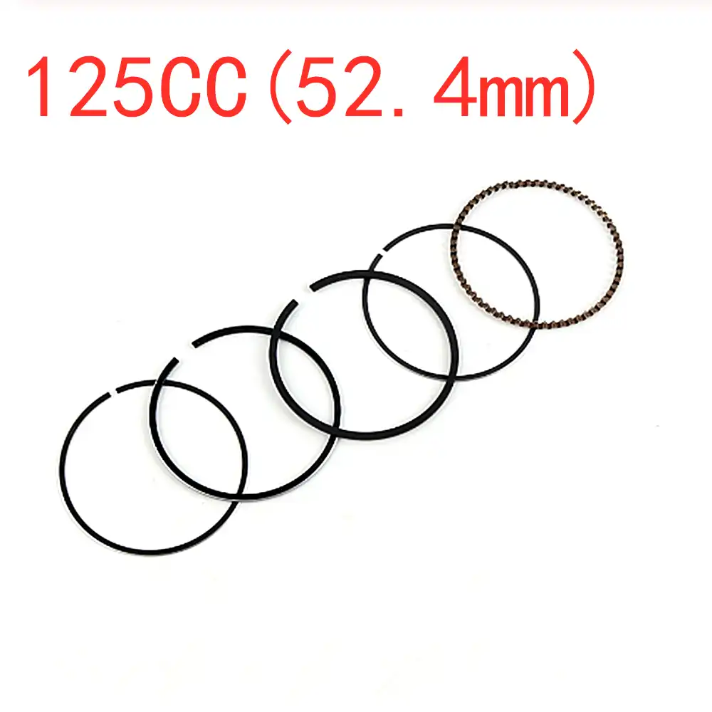 Detailed view of individual piston rings demonstrating precision manufacturing and durability.