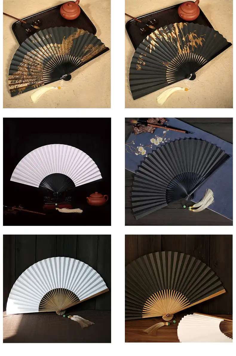 Closed Japanese fan showing compact portable size and traditional bamboo craftsmanship construction.