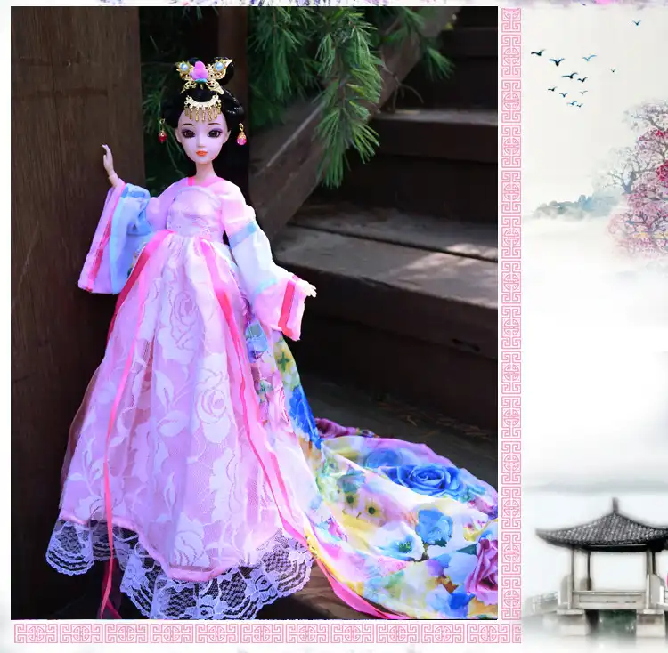 Chinese imperial doll showing movie and television theme inspiration elements.