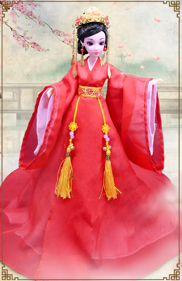 Chinese imperial concubine doll showing ethnic design characteristics and authenticity.