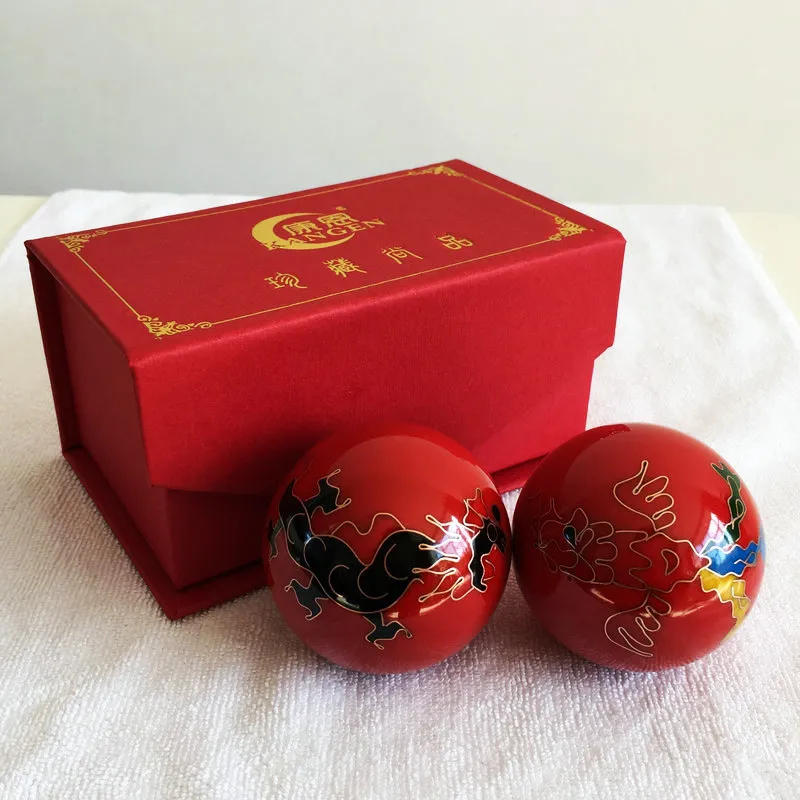 Baoding balls in use during meditation session demonstrating stress relief and wellness benefits.
