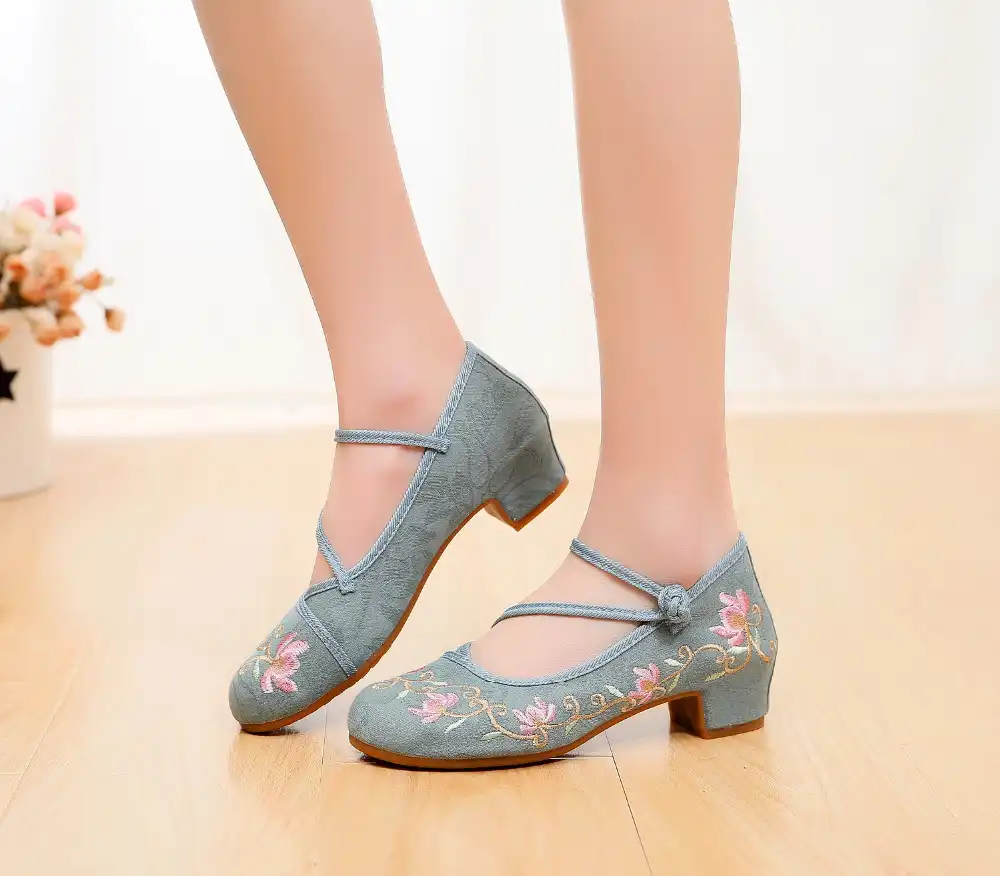 Traditional Chinese embroidered pattern close-up showing handmade artistry and cultural design.