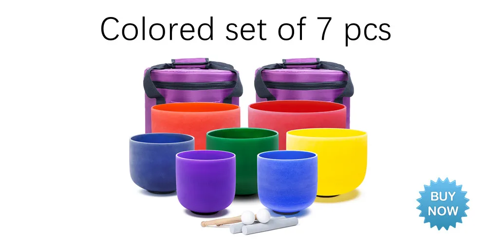 Size comparison of 6-12 inch and 7-12 inch gradient crystal singing bowl options.