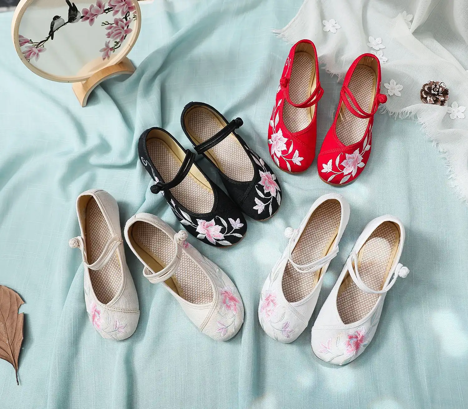 Ballet flats modeled with casual outfit demonstrating versatile styling for modern women.