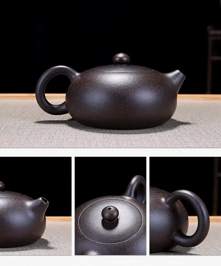 Travel-friendly 150ml Xishi teapot demonstrating compact dimensions and convenient portability features.