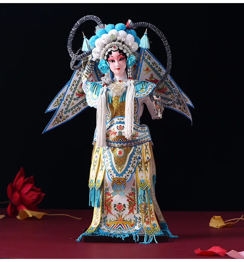 Gift wrapping and presentation ideas for Chinese opera silk figurine doll.