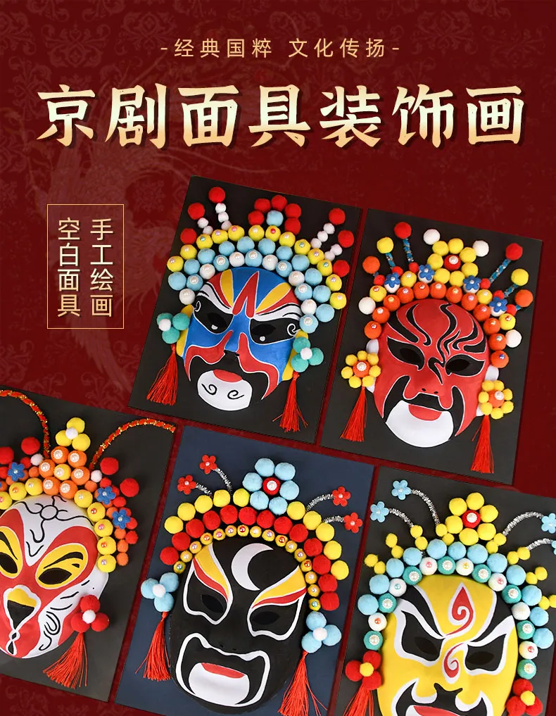 Multiple room settings displaying Chinese Opera canvas art in various home decor styles.