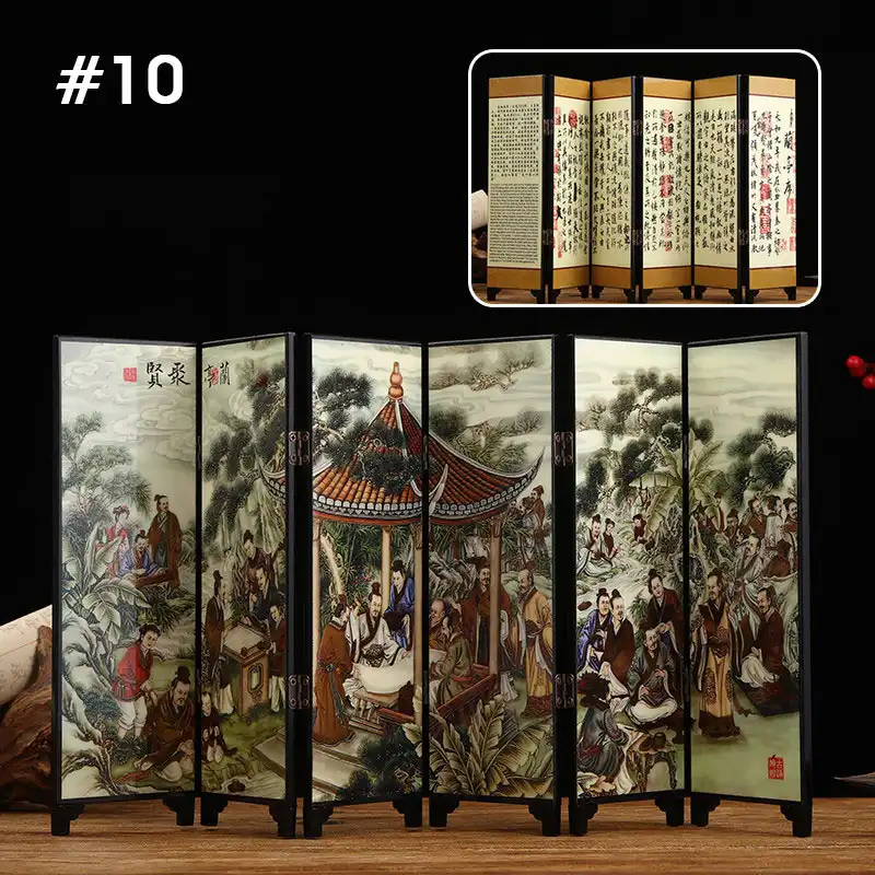 Full collection view of Chinese screen patterns showing variety of cultural designs.
