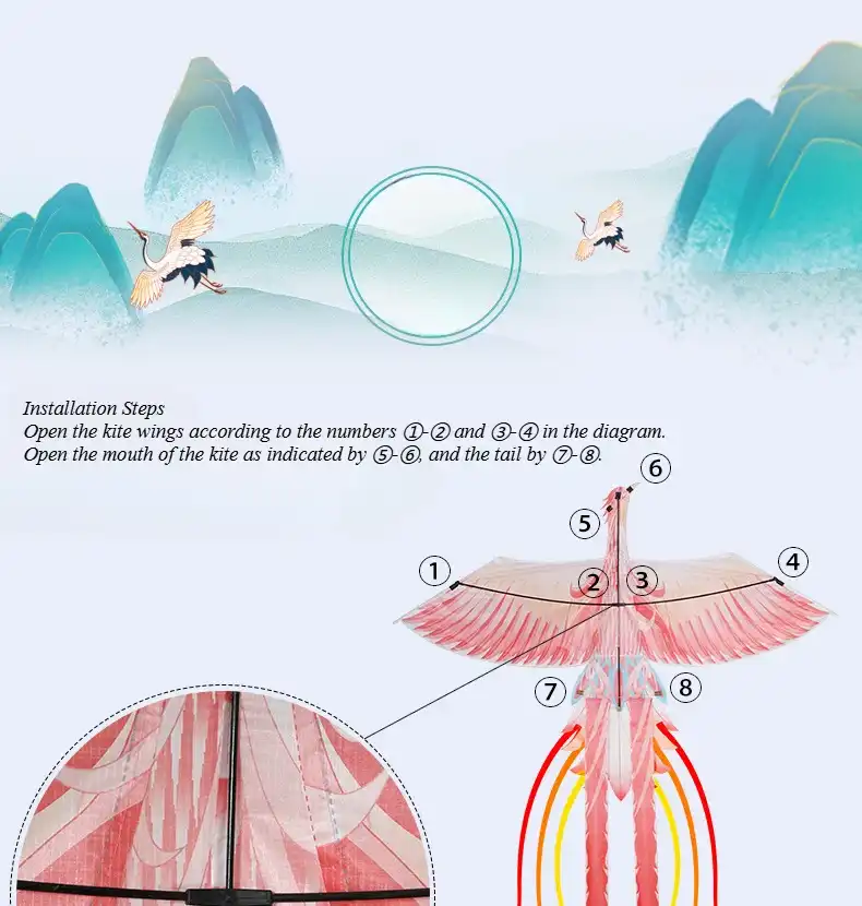 Complete Phoenix kite package with 300m line winder, tail streamers, and accessories included.