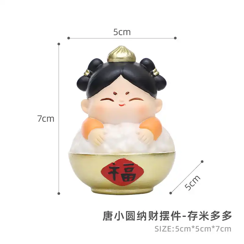Detail of handmaiden doll shoes showing traditional Tang Dynasty footwear styling.