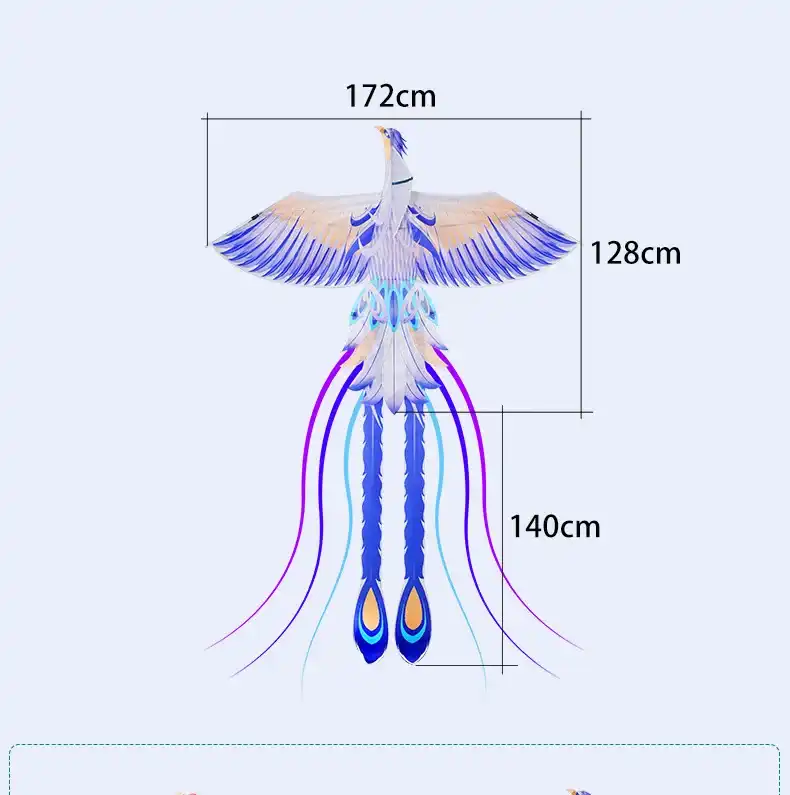 Phoenix kite flying at beach with adult controlling flight showing outdoor recreational activity.