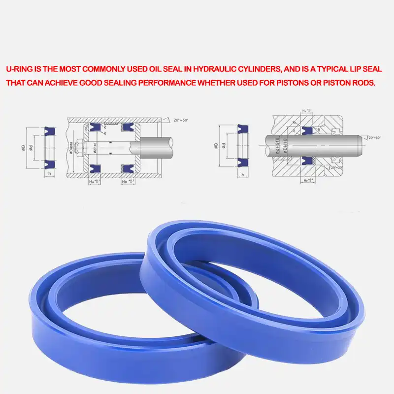 Hydraulic seal packaging showing bubble pack protection and size specifications labeling.