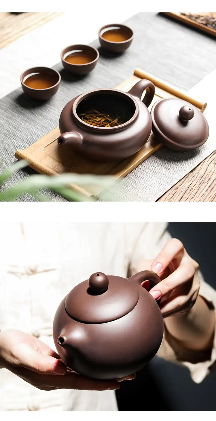 Antique Xishi teapot detail showing feminine curves and beauty-inspired design elements.