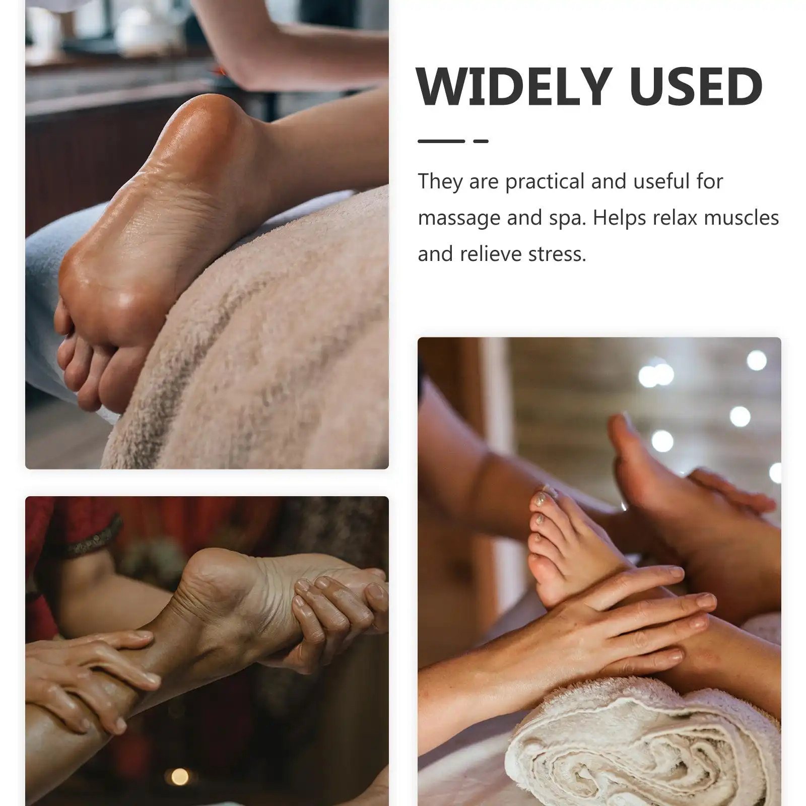 Portable foot massage tool, shown in brown wood finish..