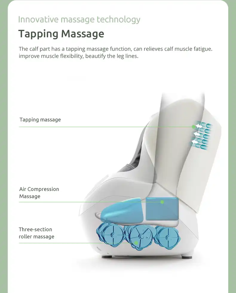 Rolling massage foot massager, shown with control panel..