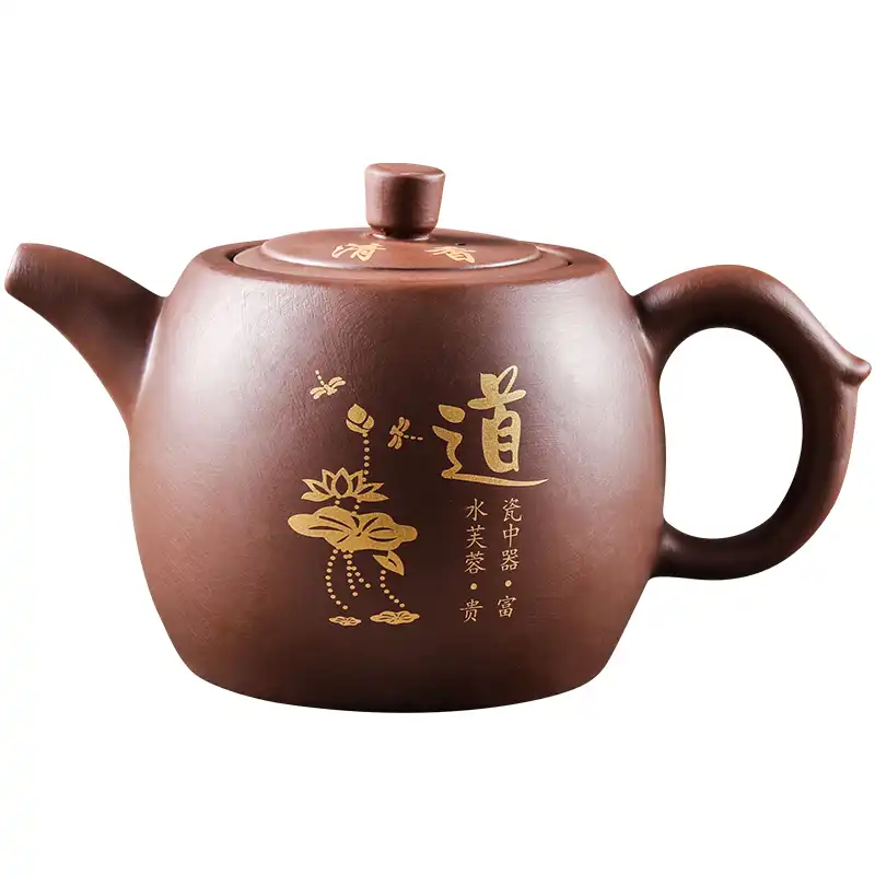 Purple clay material close-up highlighting natural texture and porous surface quality of Yixing teapot.