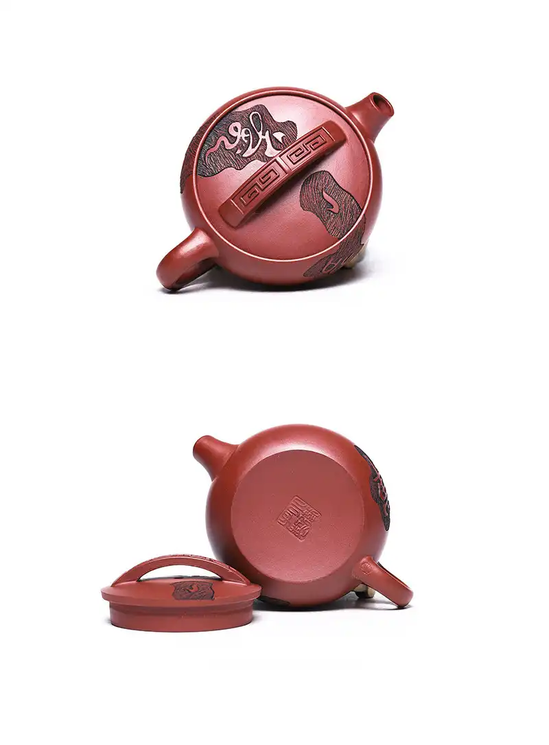 Zen tea flavor teapot dimensions showing 12.6cm outer diameter and 5cm height specifications.