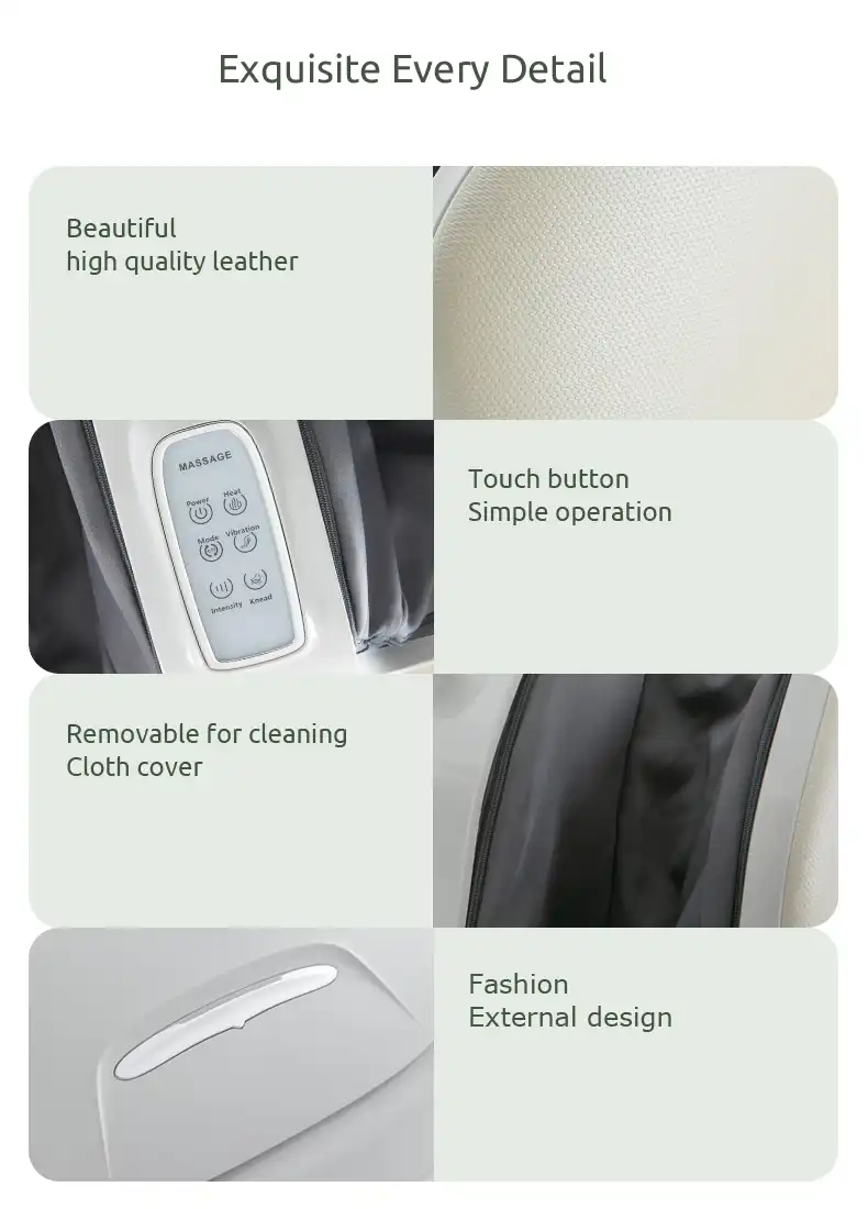 MARESE calf and foot massager in black, front view..