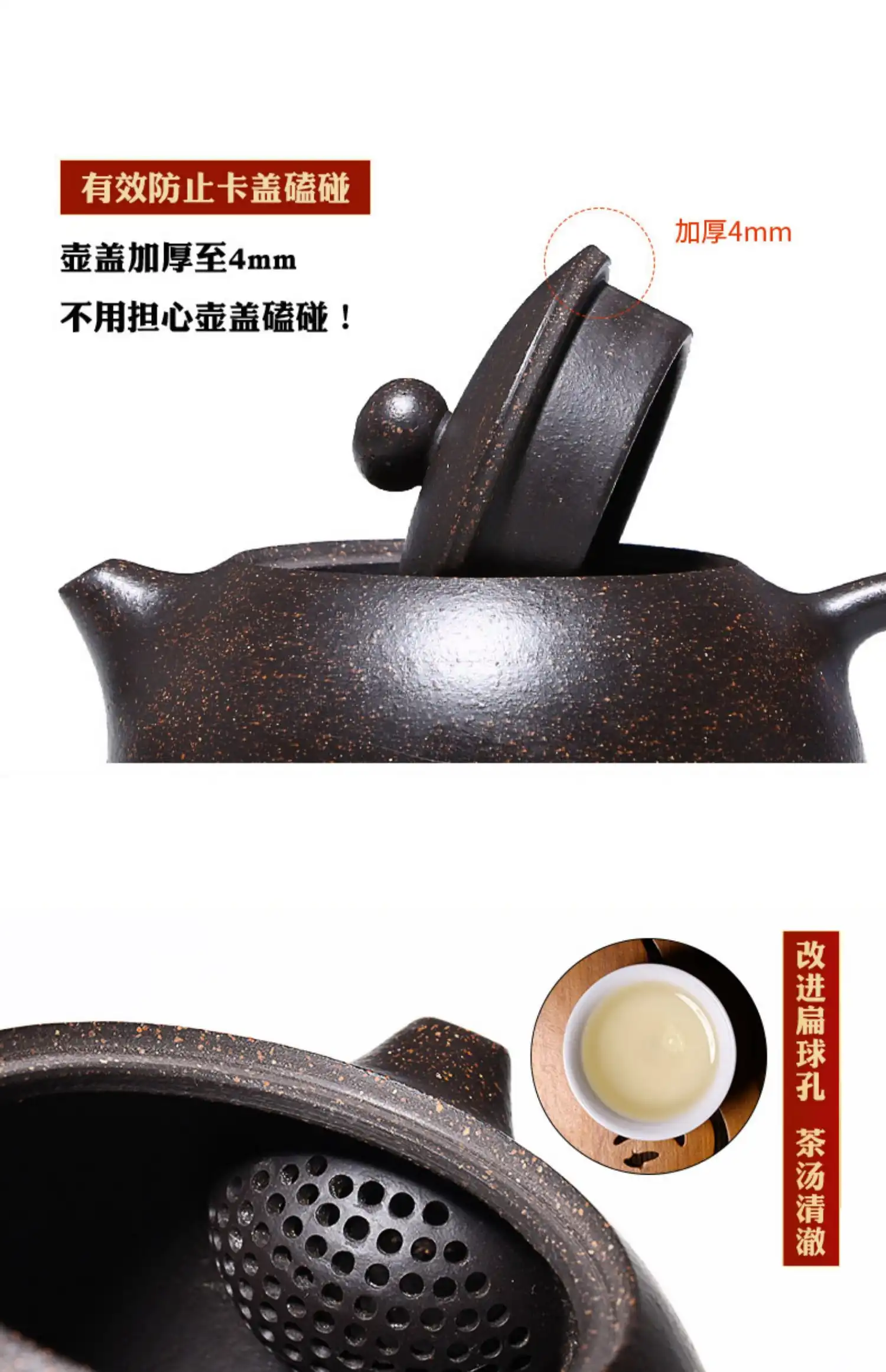 Gift packaging presentation of authentic black gold sand Yixing teapot for tea enthusiasts.