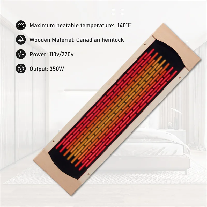 Close-up view of ceramic heating tube technology with far infrared emission capability.