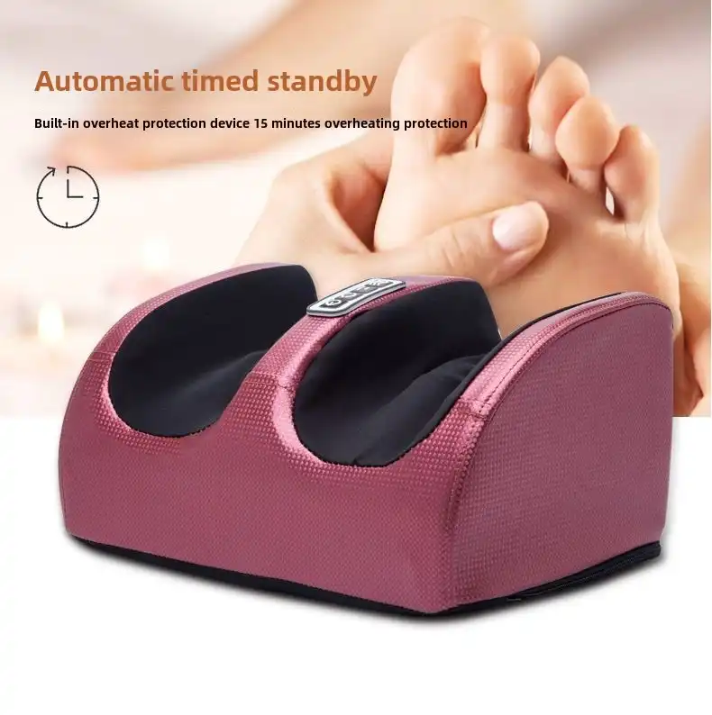 Foot and calf massager with hot compress, top view..