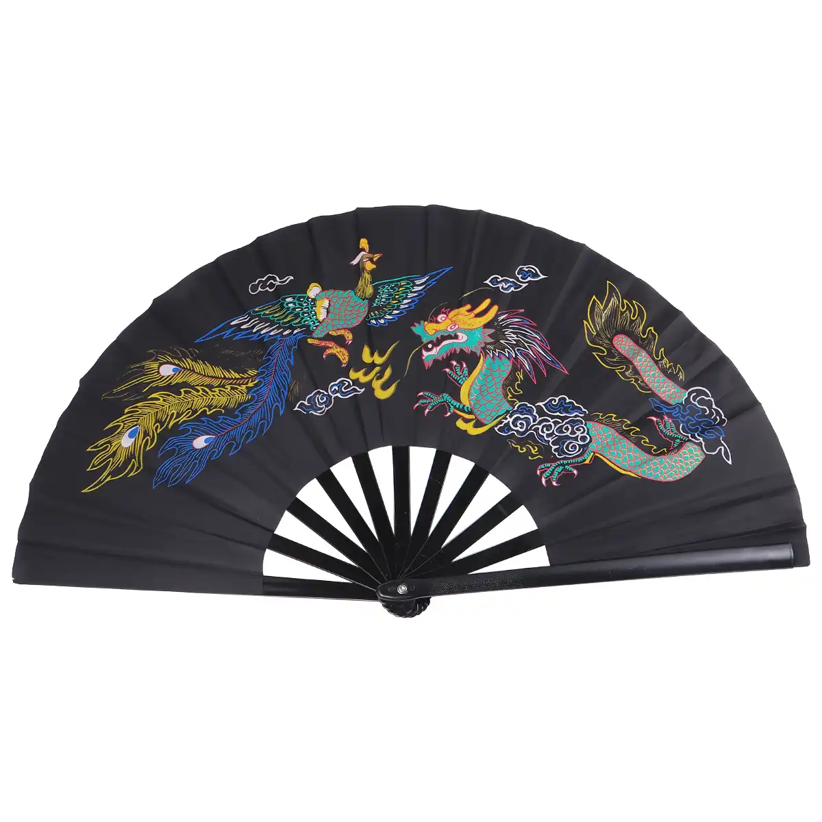 Home decor setup featuring Japanese folding fan as decorative accent piece on shelf.