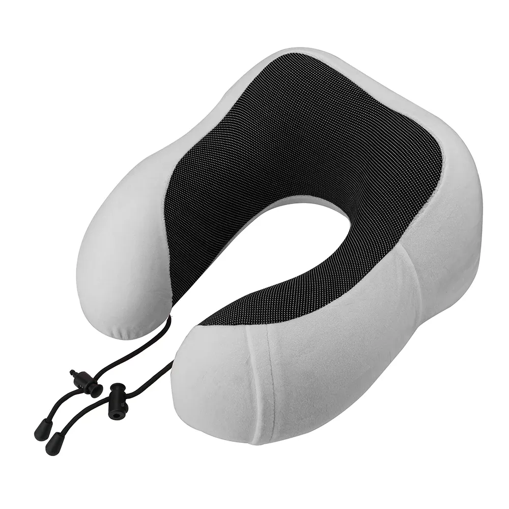 Gray color U-shaped pillow demonstrating neutral tone suitable for professional business travel.