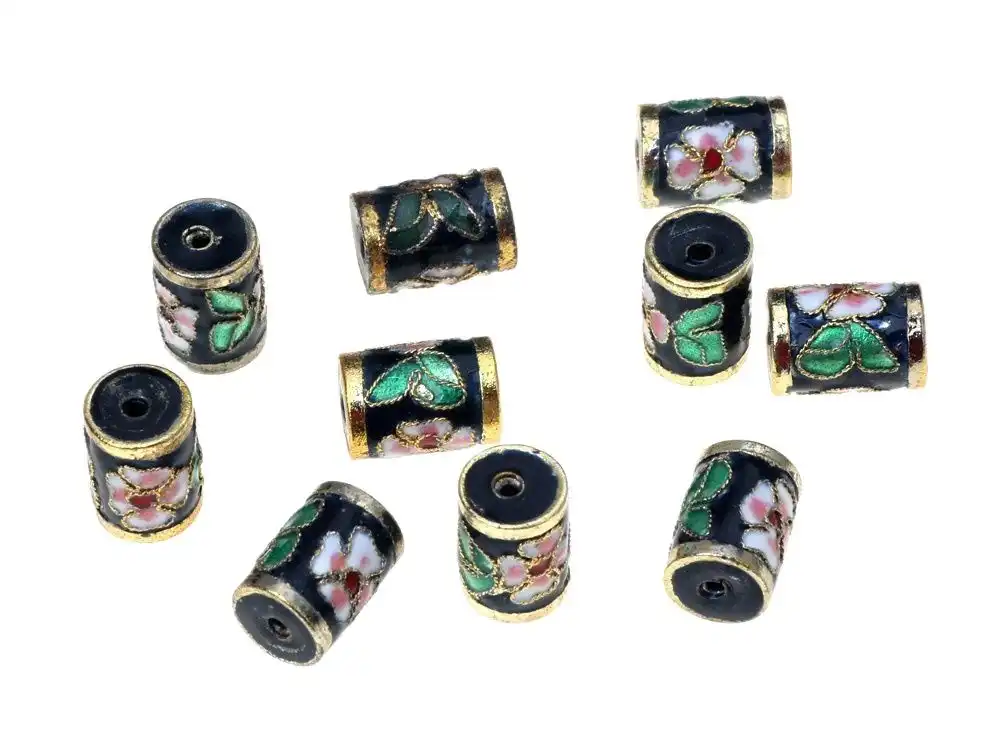 Cloisonne bead collection organized by shape categories for easy selection reference.