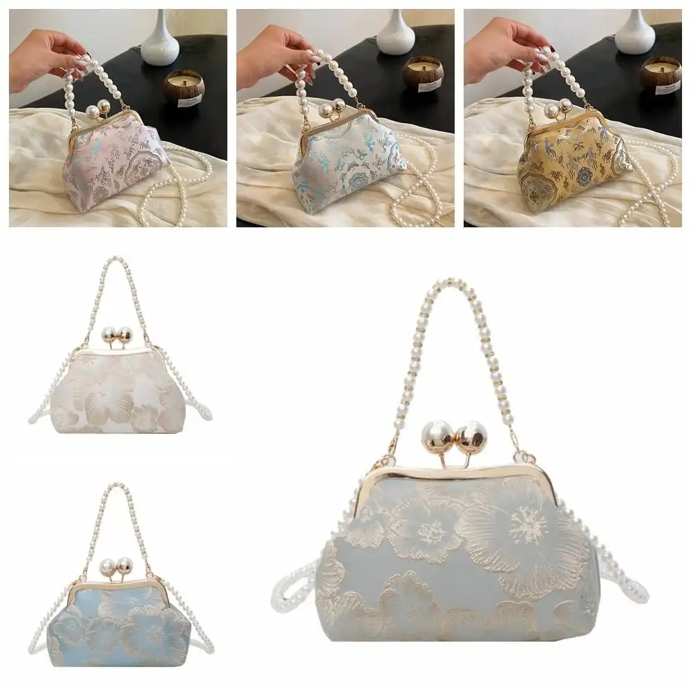 Clutch bag worn with elegant cheongsam dress demonstrating perfect style coordination.