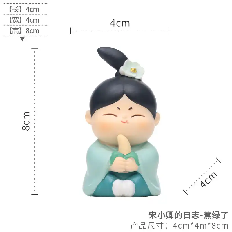 Handmaiden decoration doll showing complete traditional Chinese styling elements.