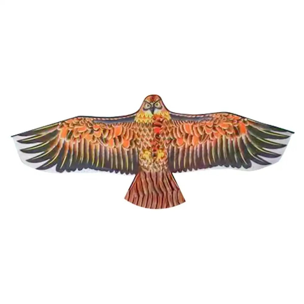 Impressive eagle kite with detailed wing patterns demonstrating authentic bird proportions.