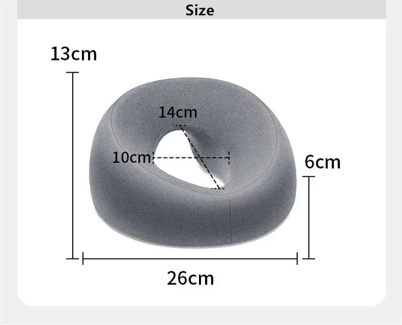 Anti-slip bottom surface of cervical pillow with textured grip particles for stability.