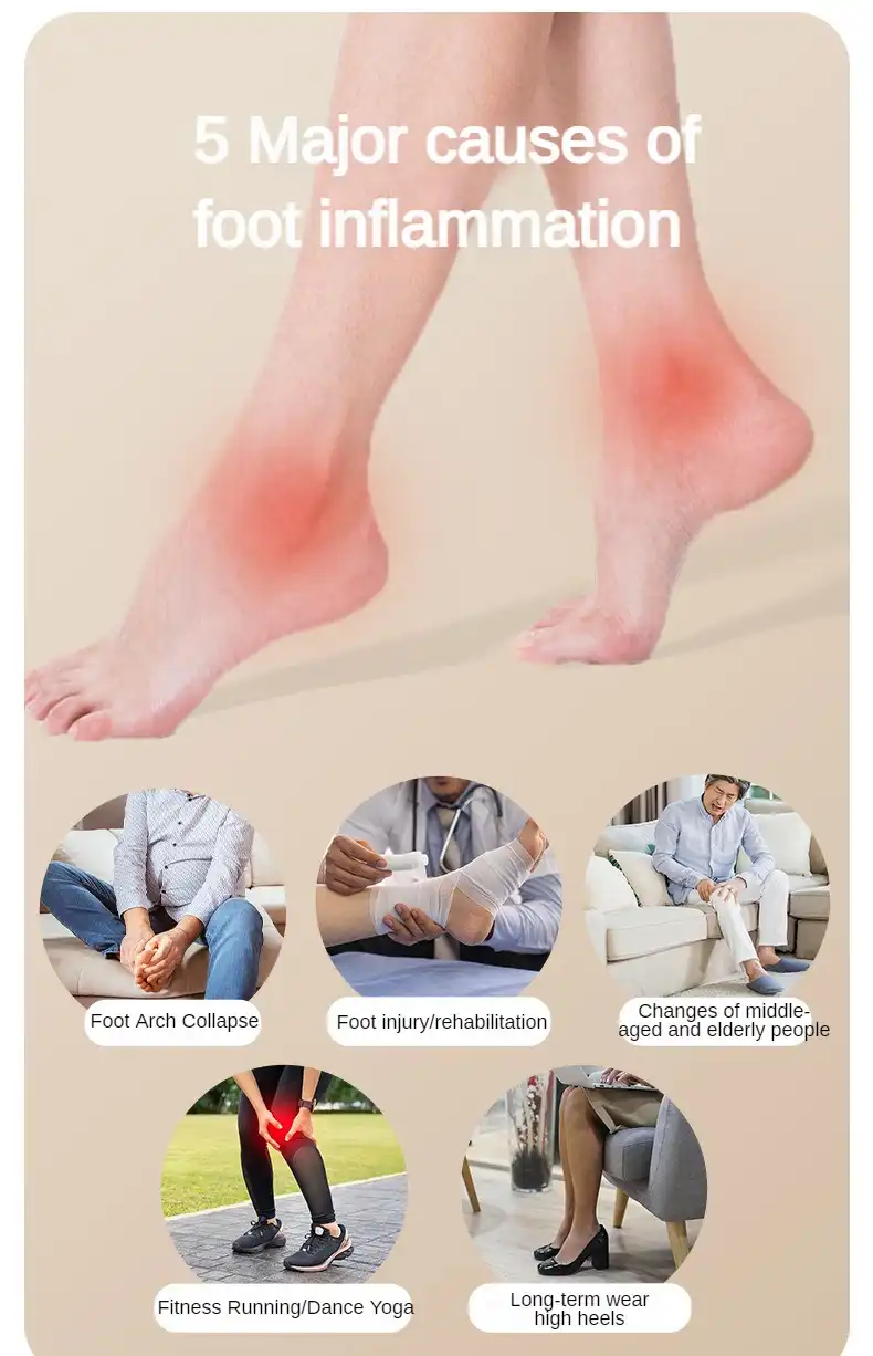 Side angle of plastic foot roller displaying ergonomic design and flexible PVC TPR construction.