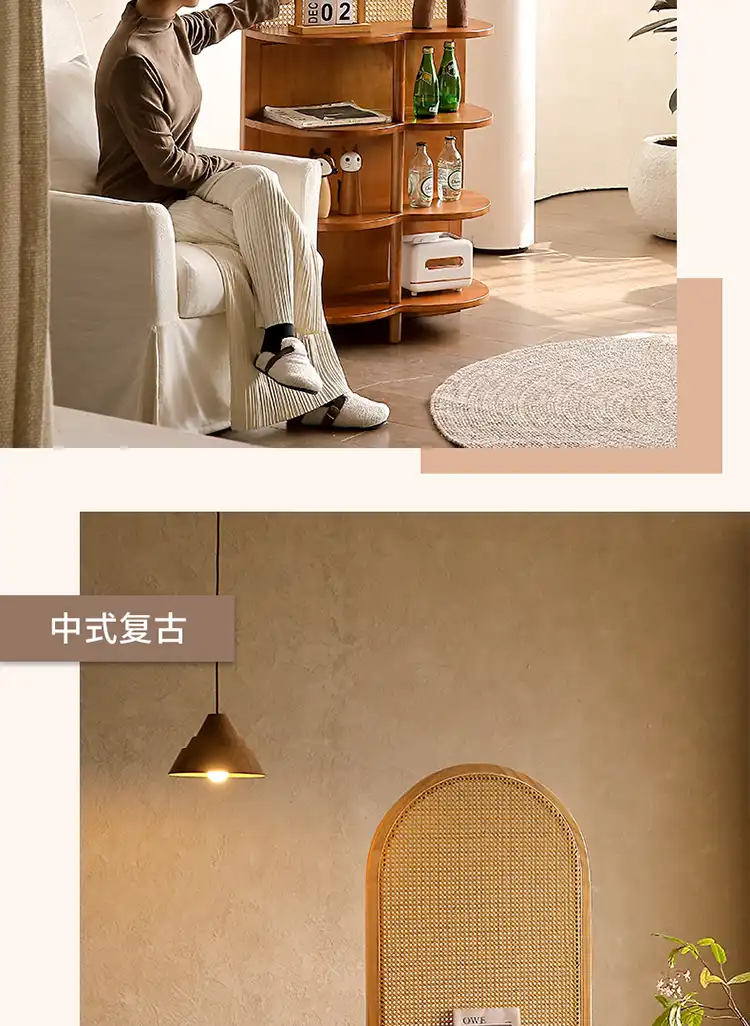 Chinese wooden screen with artistic pattern positioned in living room corner for decoration.