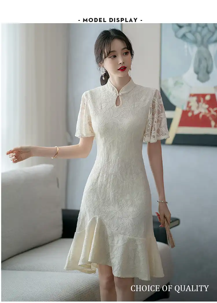 Vintage qipao dress size chart and measurement guide for accurate fitting.