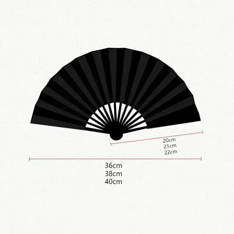 Hanfu traditional costume styling featuring Japanese bamboo folding fan as authentic accessory.