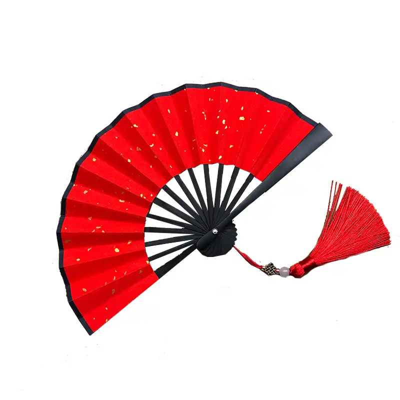 Photo booth props setup with colorful paper folding fans for party photography and entertainment.