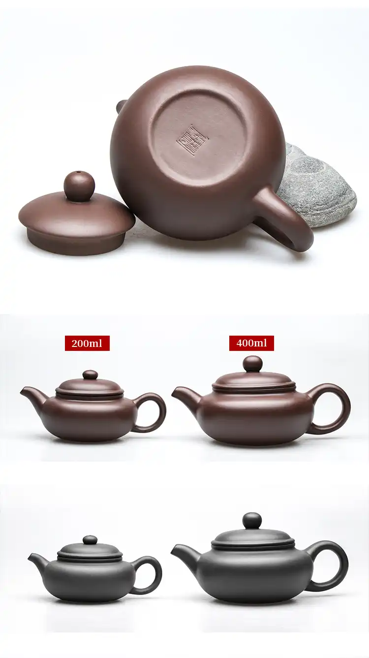 Large capacity teapot serving multiple tea cups during traditional Chinese tea sharing ceremony.