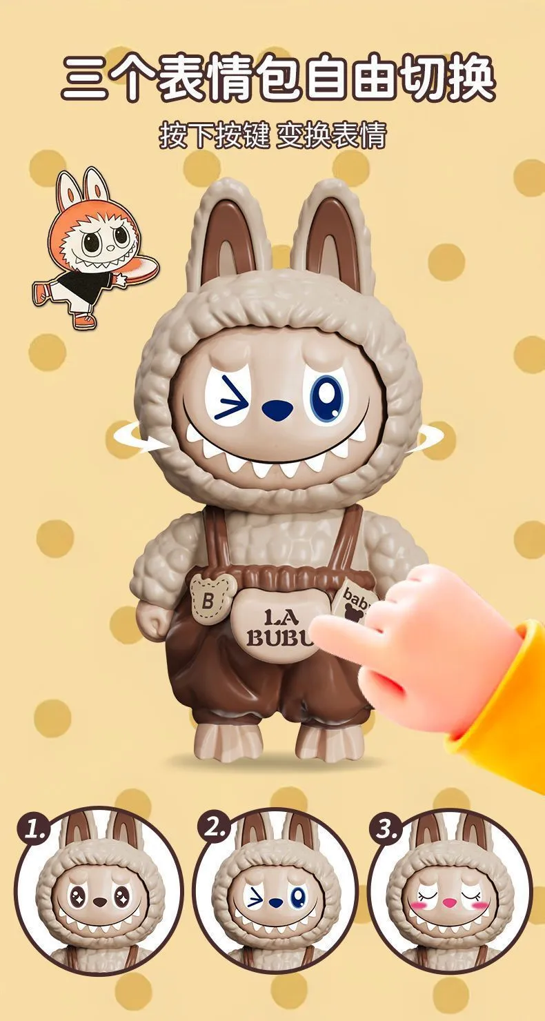 Labu face changing doll keychain main product view showing cute character design and bian lian feature
