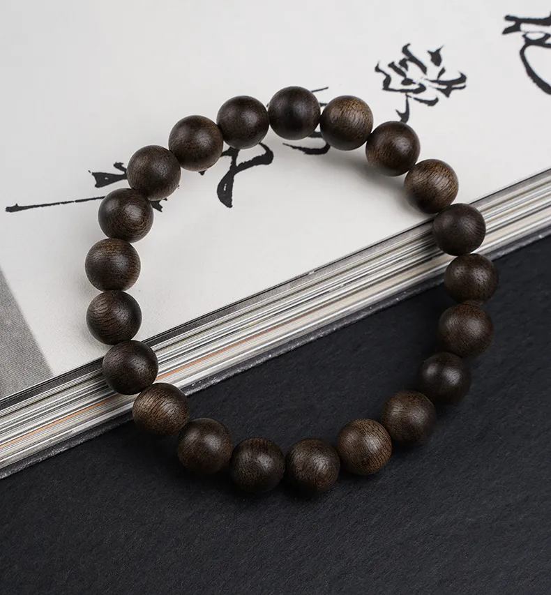 Spiritual wellness bracelet made from authentic Vietnamese agarwood with natural fragrance.