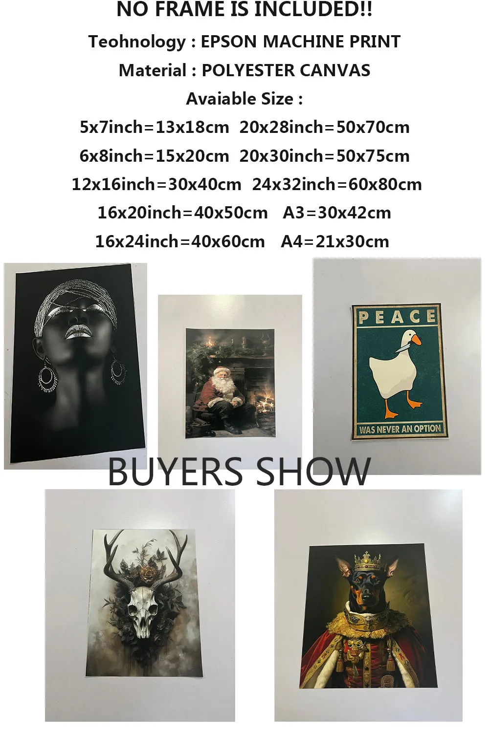 Extra large Buddha canvas art size comparison wall mounting vertical rectangle dimensions.