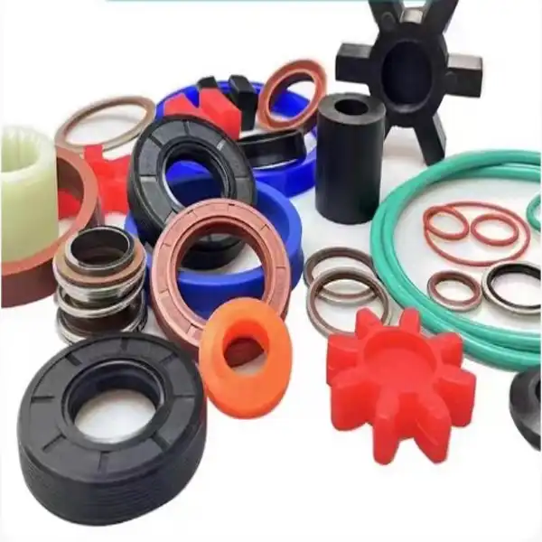 Premium blue polyurethane UN hydraulic seal with Y-shaped cross-section for piston rod applications.