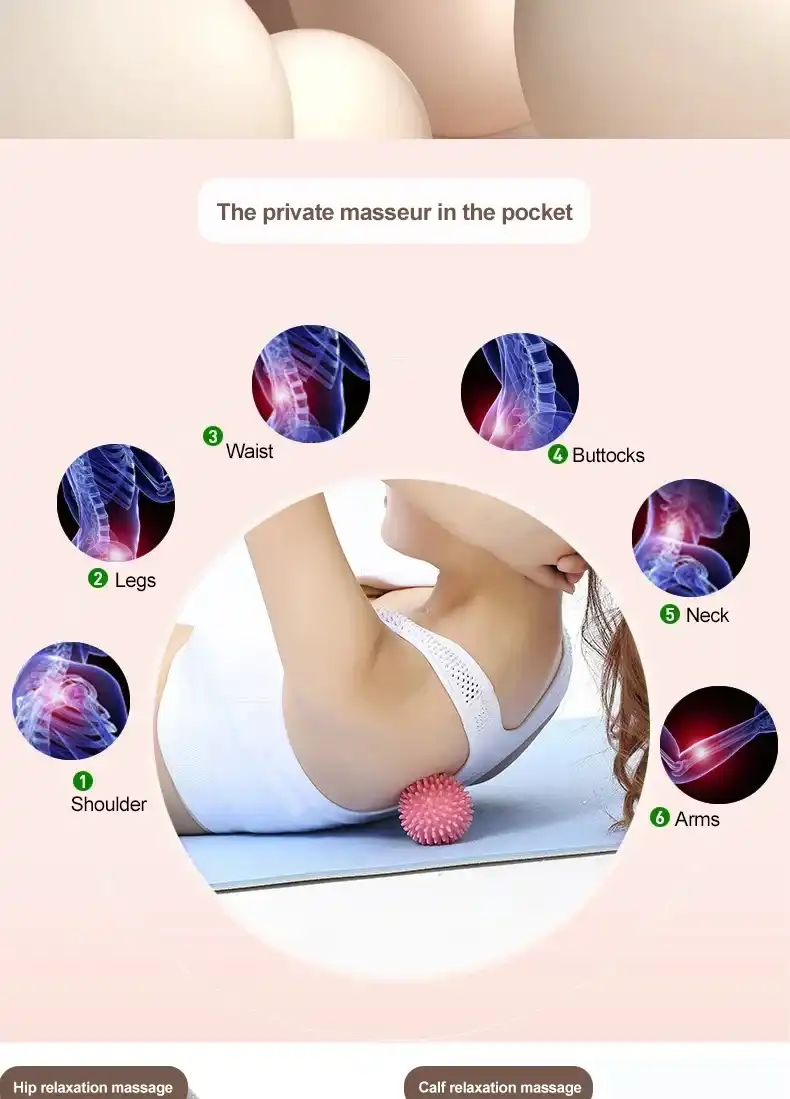 PVC fascia ball for foot massage, displayed on gym mat..