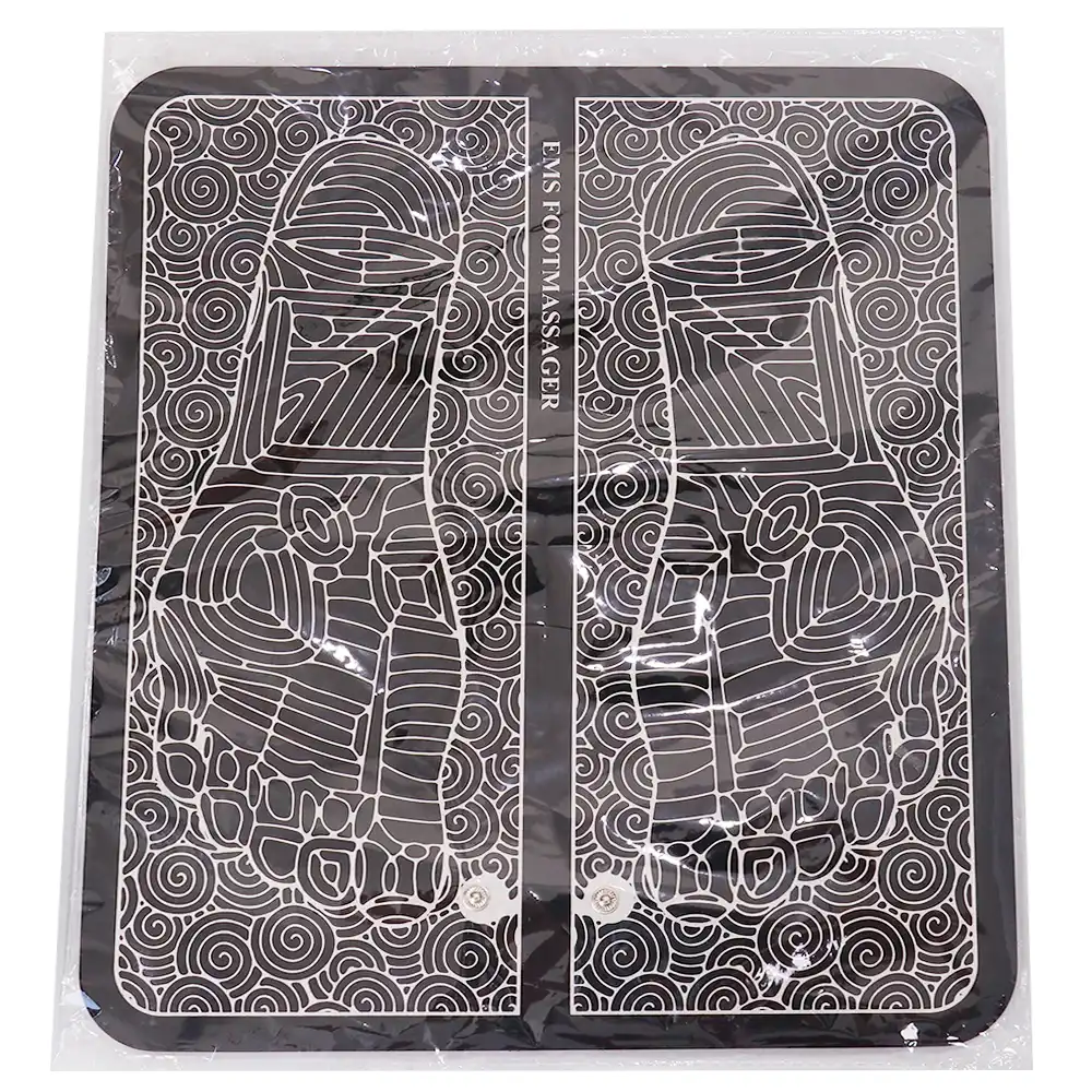 EMS foot massager pad with heat conduction, front close-up..