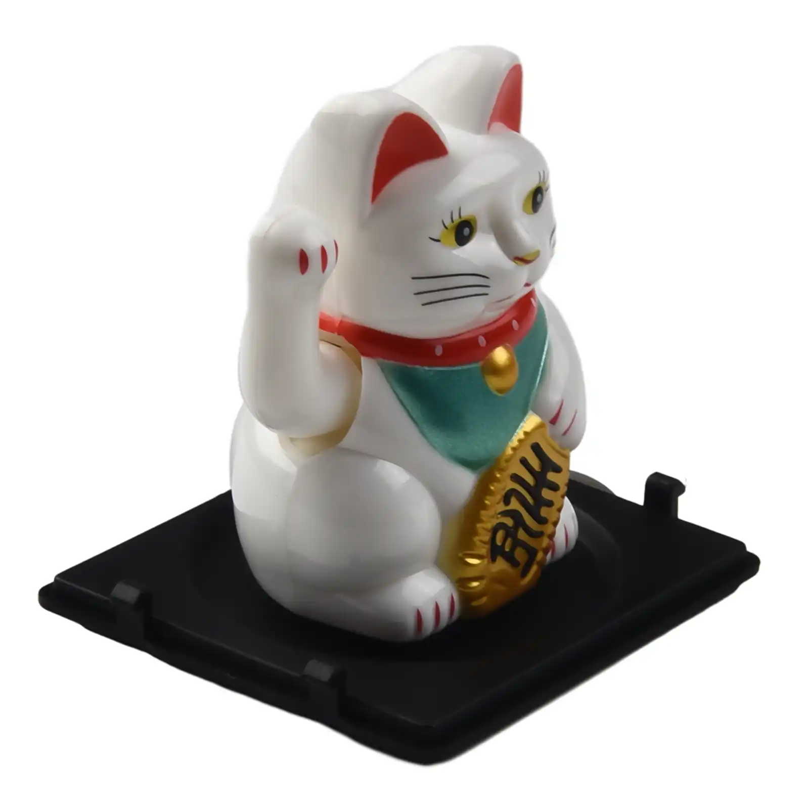 Lucky cat waving motion speed demonstration in different lighting conditions.