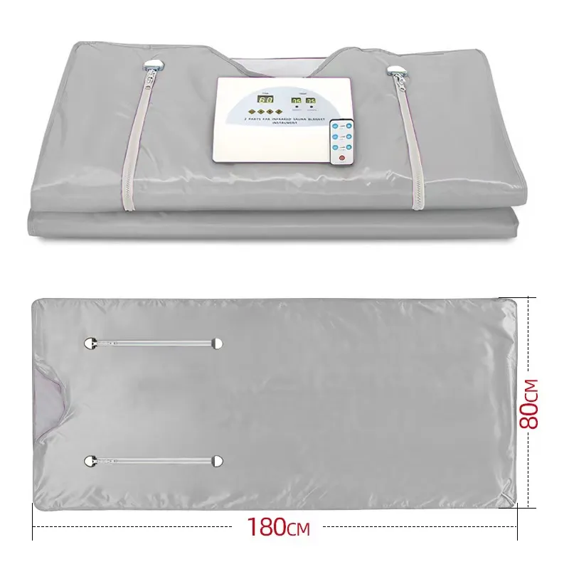 Before and after weight loss results from using professional home sauna blanket therapy.