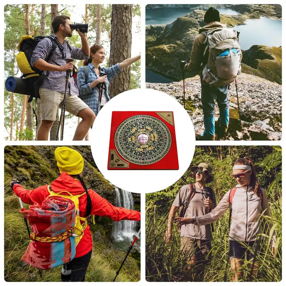 Hand holding copper feng shui compass demonstrating professional quality and portable size.