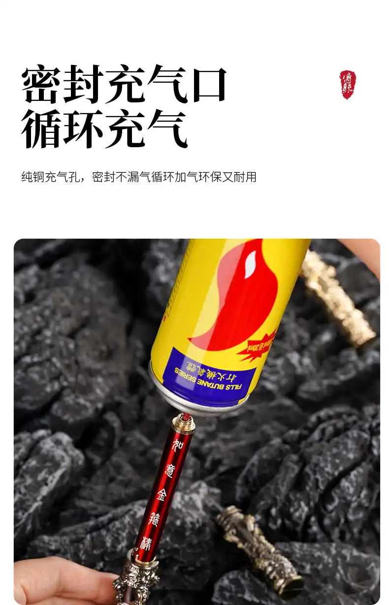 Wukong lighter flame demonstration showing reliable ignition system and bright steady flame output.